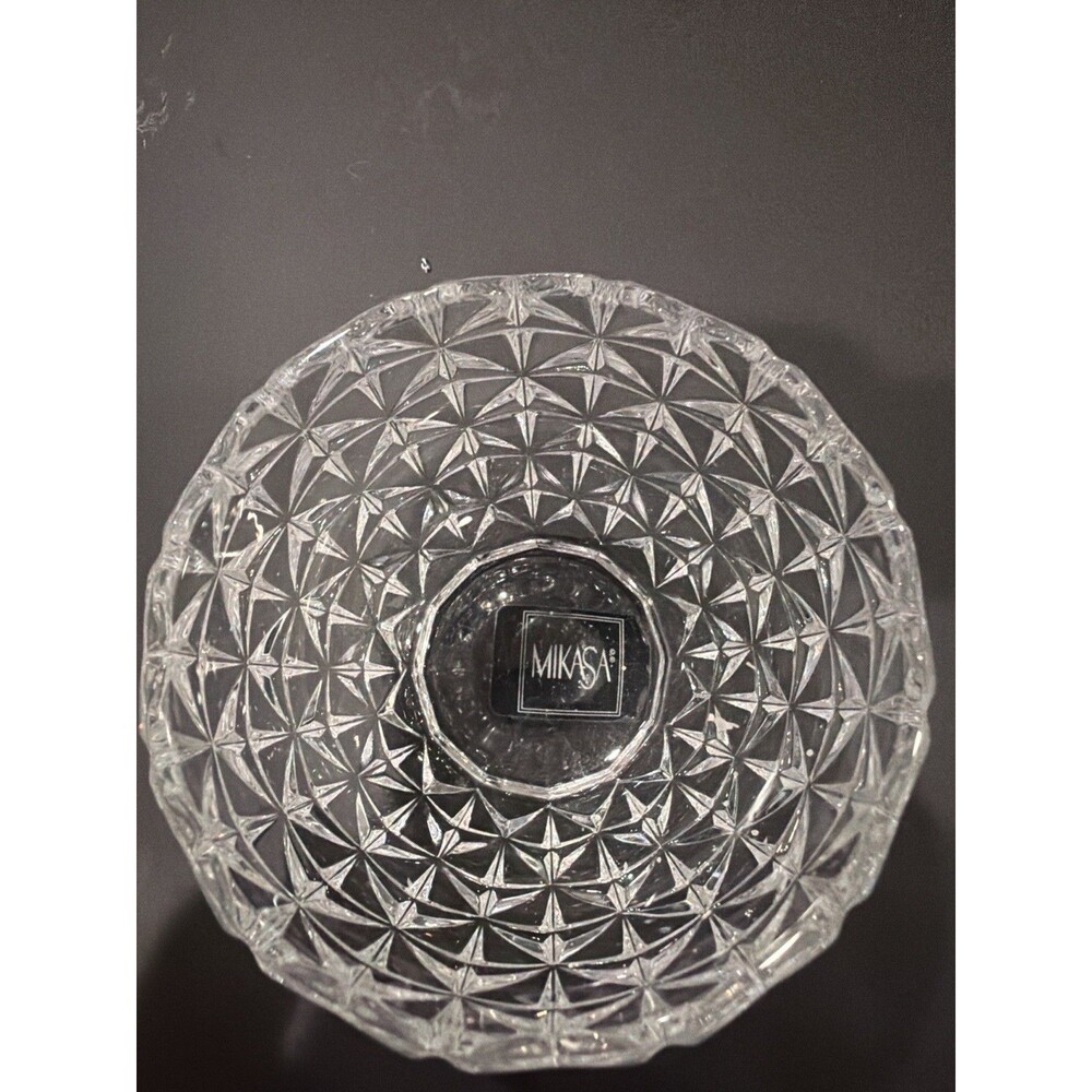 Mikasa Crystal Geometric Round Bowl 3.25 in Diameter MPN SW026/210